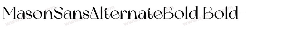 MasonSansAlternateBold Bold字体转换